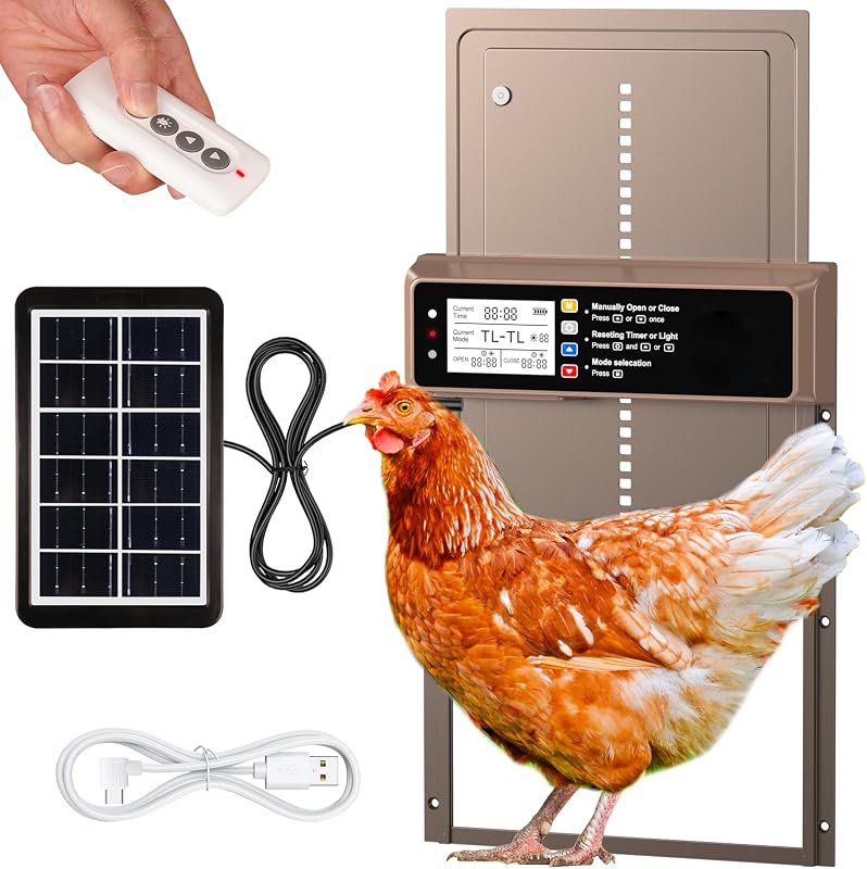 NyPots Solar Door (timer + light sensor)